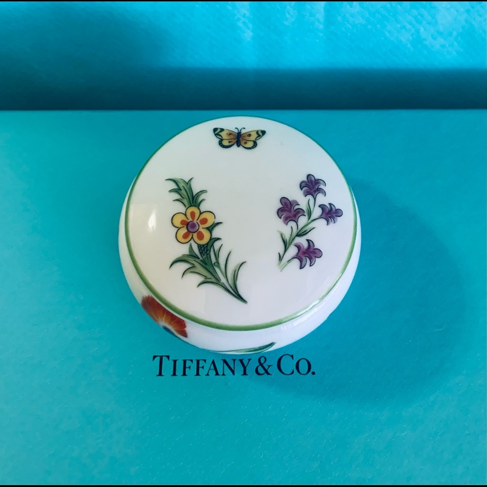 Tiffany & Co Limoges Bone China Floral Trinket Box